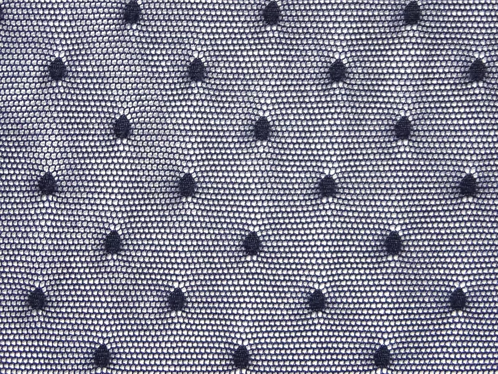 Tyl elastický tmavomodrý "tmavomodrá bodka" 