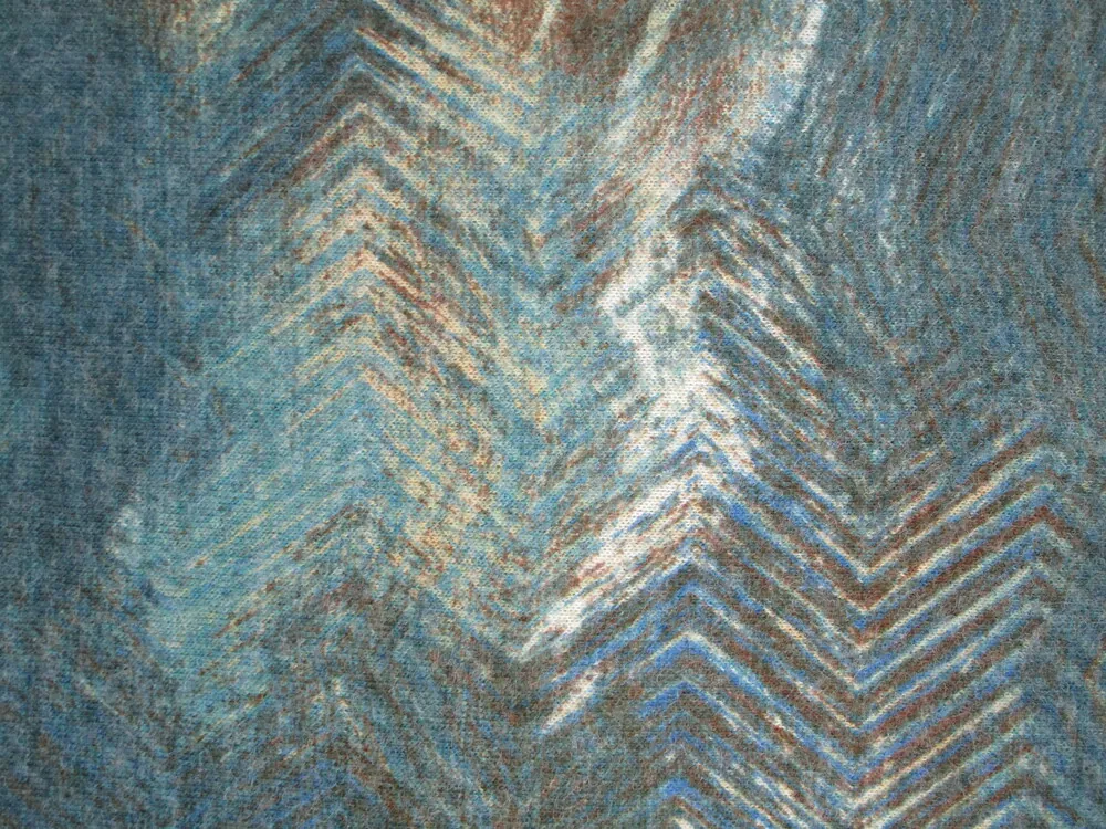 Svetrovina tenká modro-hnedá "vzorovaná"