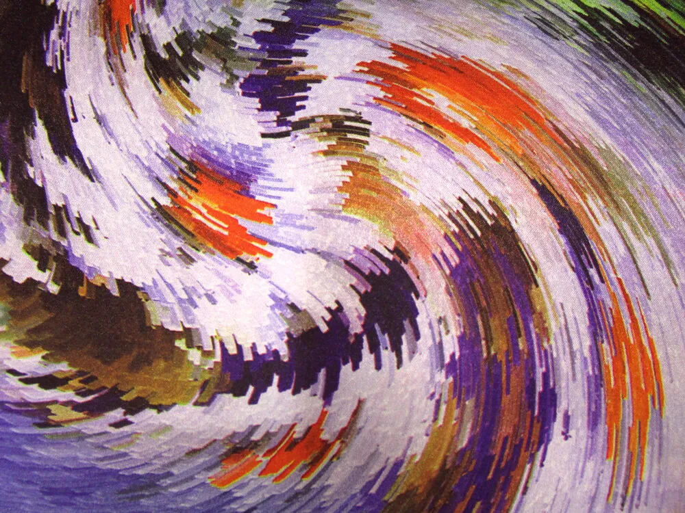 Satén fialový "farebná špirála"