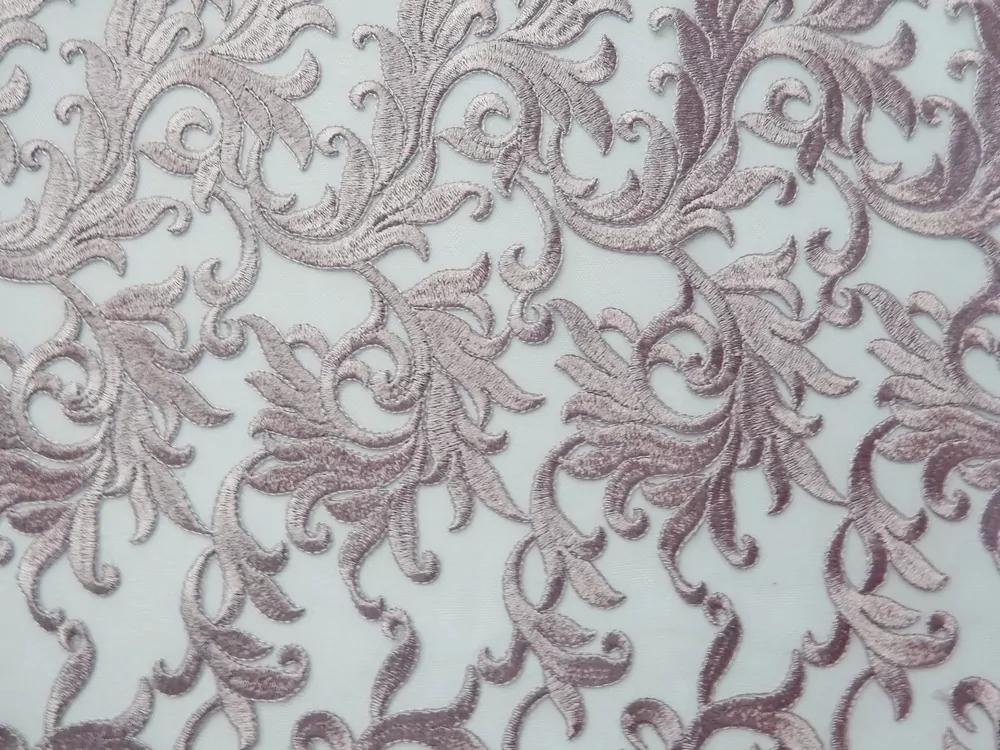 Vyšívaný tyl fišé "ornamenty" 