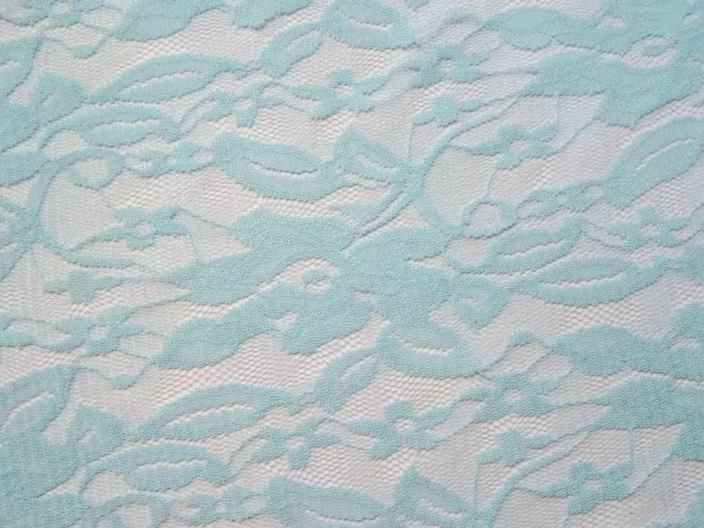 Krajka elastická mentolová "kvety" 