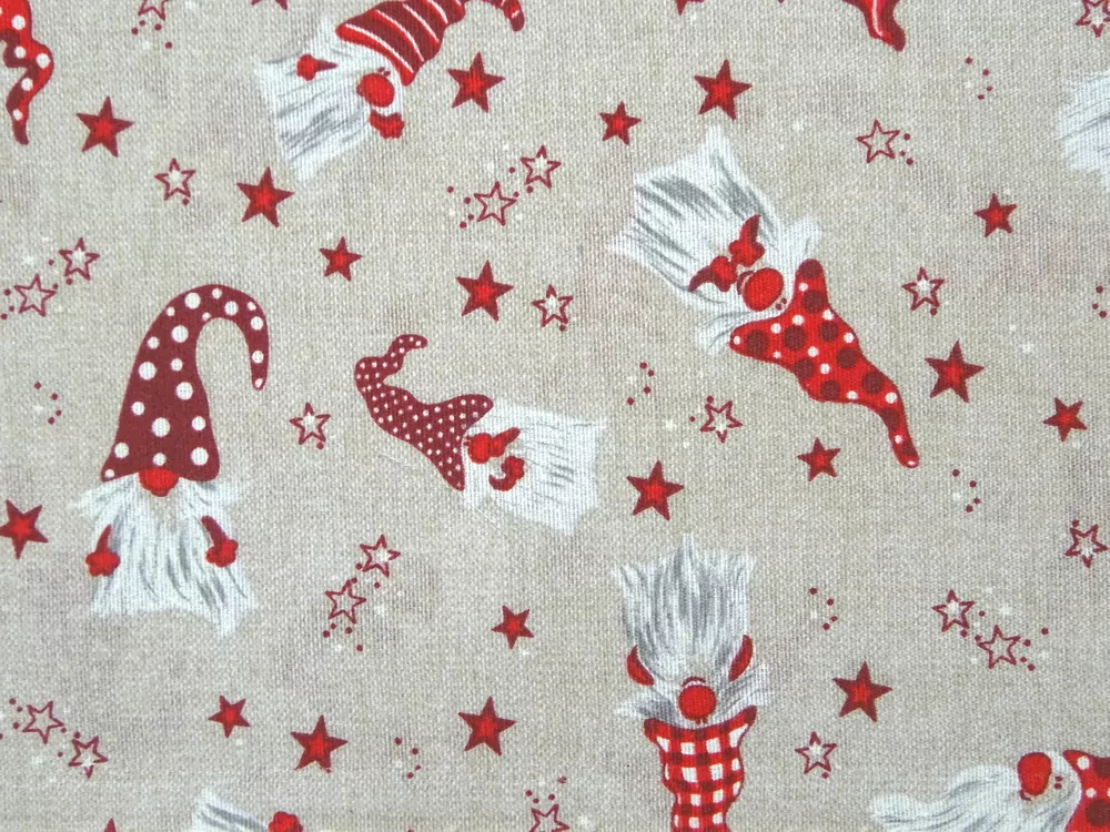 Poťahovka béžová "vianočný škriatok"