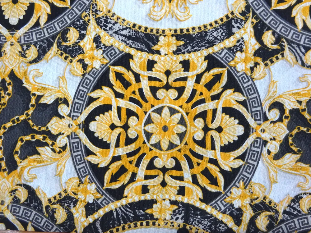 Poťahovka biela "žlto-sivý Versace" 