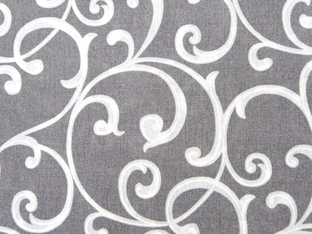 Poťahovka sivá "biely ornament" 