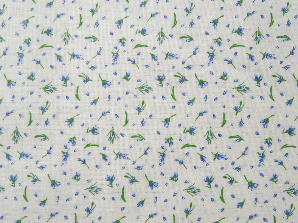 Bavlna maslová "modrý kvet" 