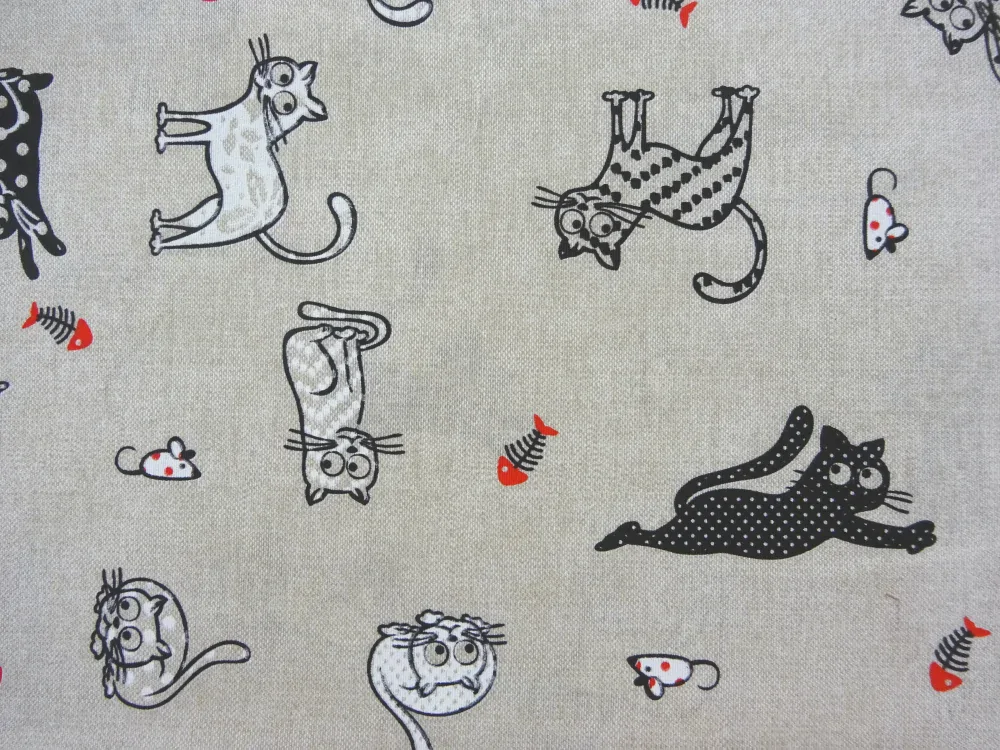 Poťahovka prírodná "mačičky, rybia kosť" 