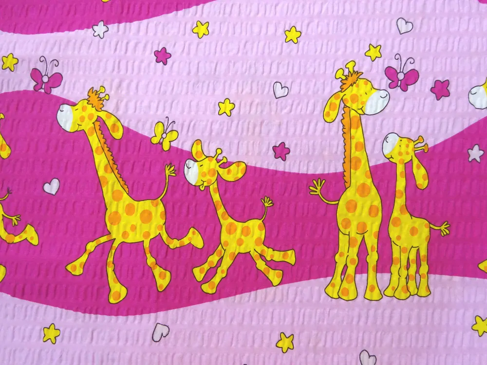 Krep ružovo-cyklaménový "žirafa" 