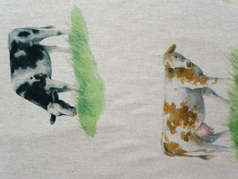 Poťahovka prírodná "kravy" 