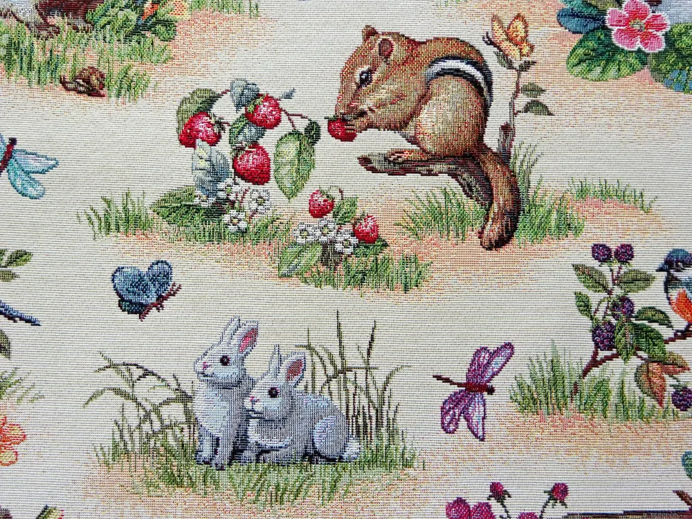 Gobelín prírodný "lesné zvieratká" 