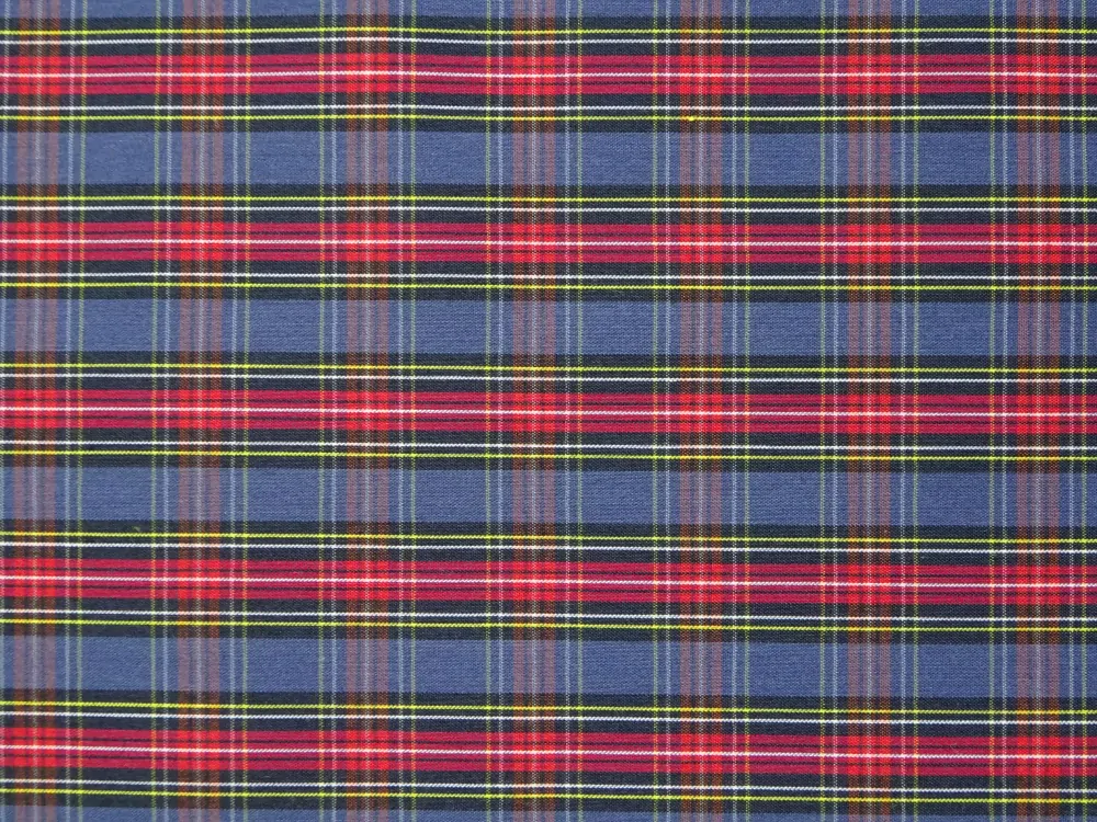 Košelovina modrá "farebné káro" - Taliansko 