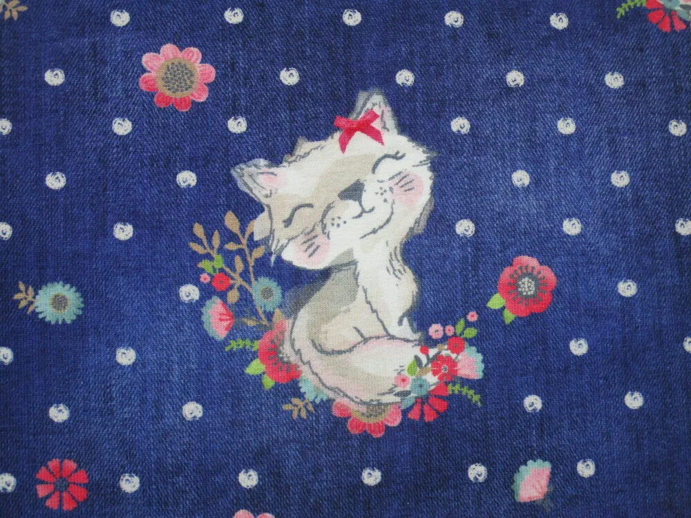 Teplákovina modrá "mačička"