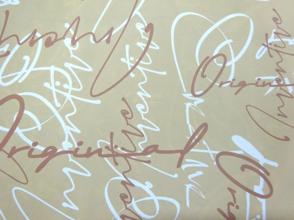 Šatovka Edita béžová "písmená" - Slovenská tlač 