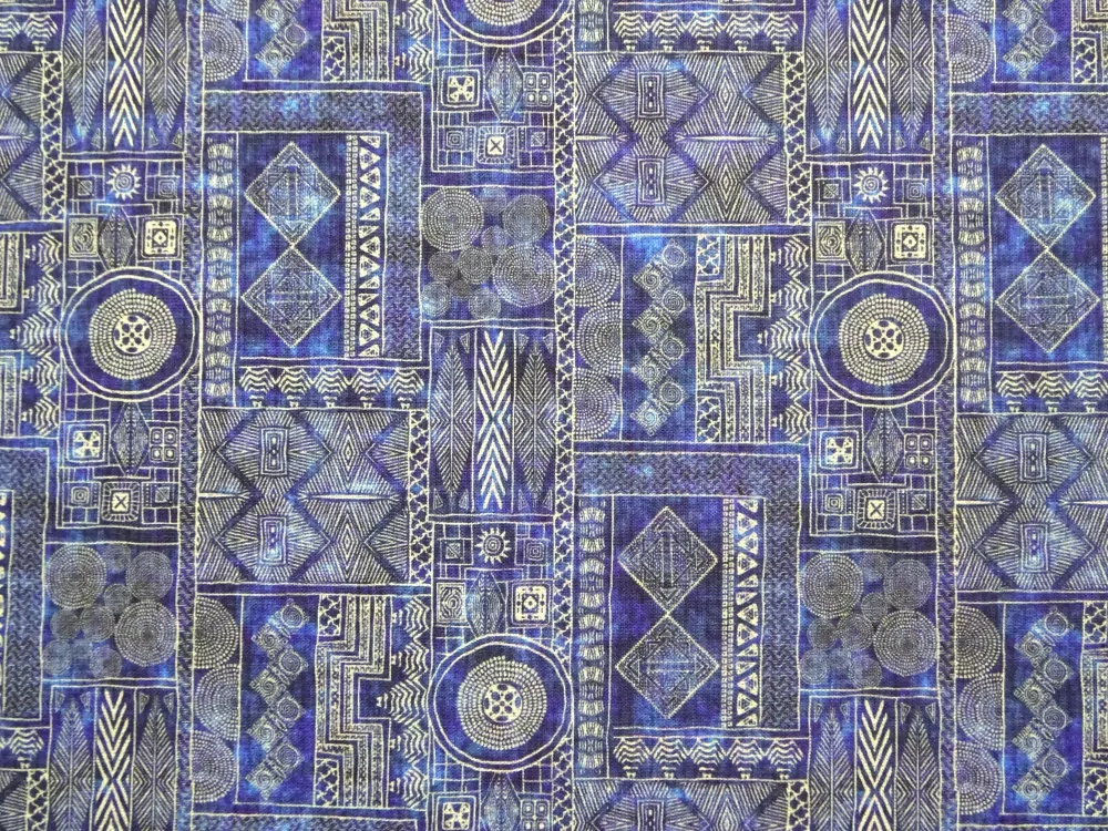 Bavlna modrá "vzorovaná" - Taliansko 