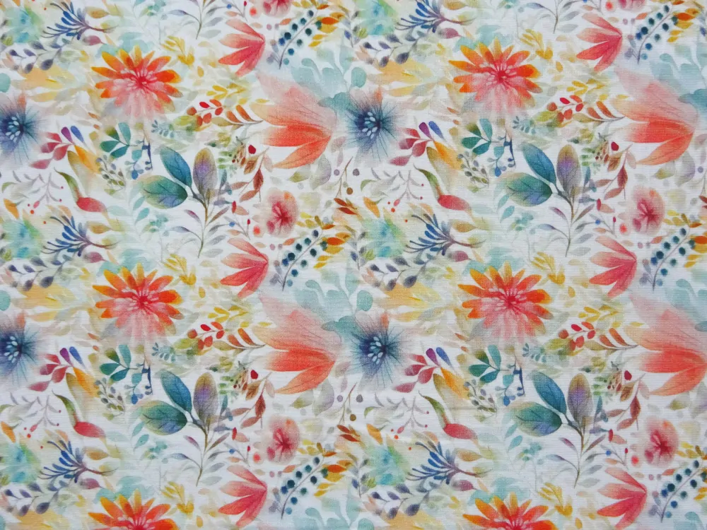 Úplet maslový "farebné kvety" 