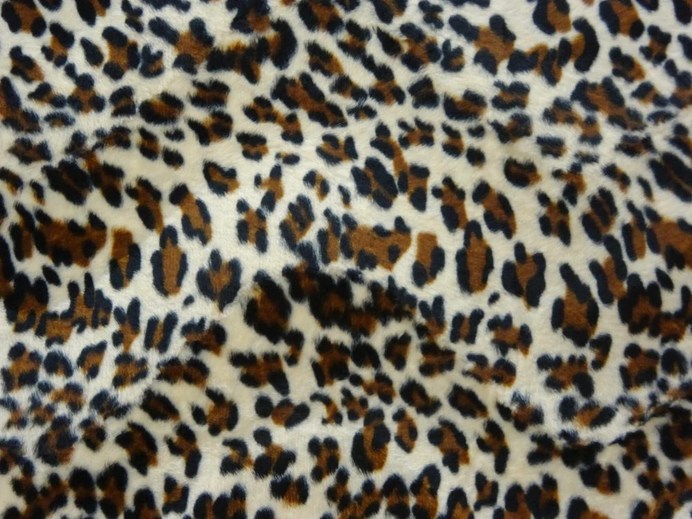 Kožušina béžová "leopard" - nízky vlas 