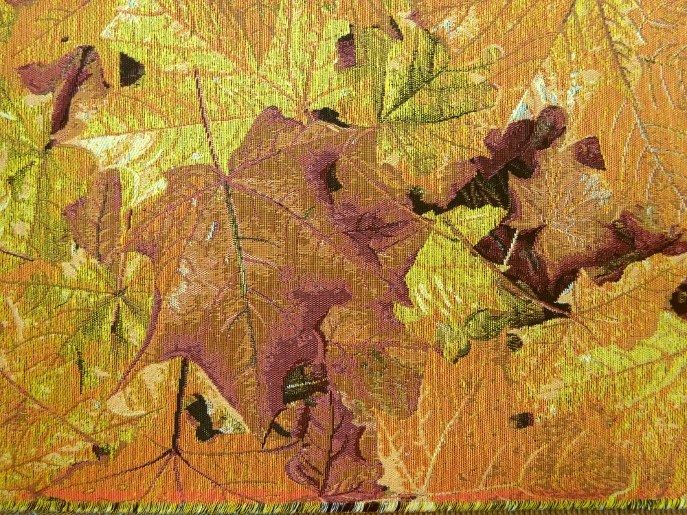 Gobelín "žlto-pomarančovo-vínové listy" 