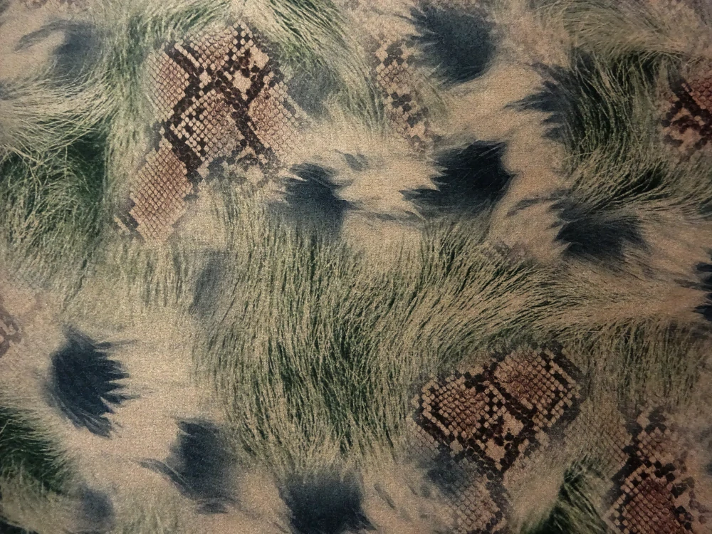 Úplet-imitácia jelenice hnedý "vzorovaný" 