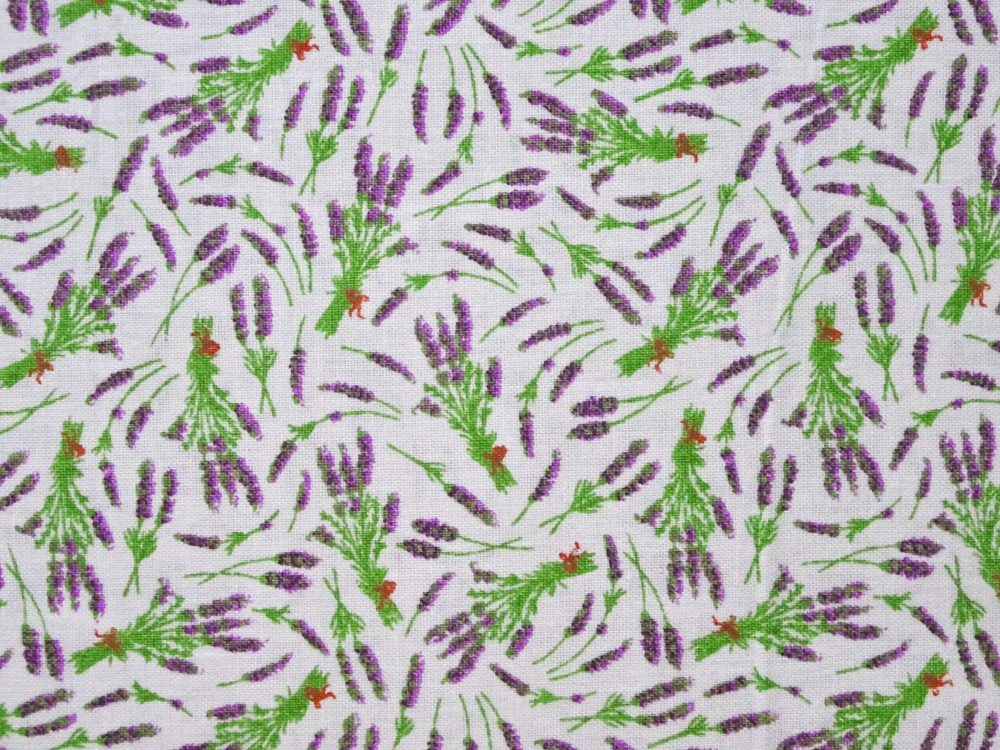 Bavlna biela "levanduľa" 