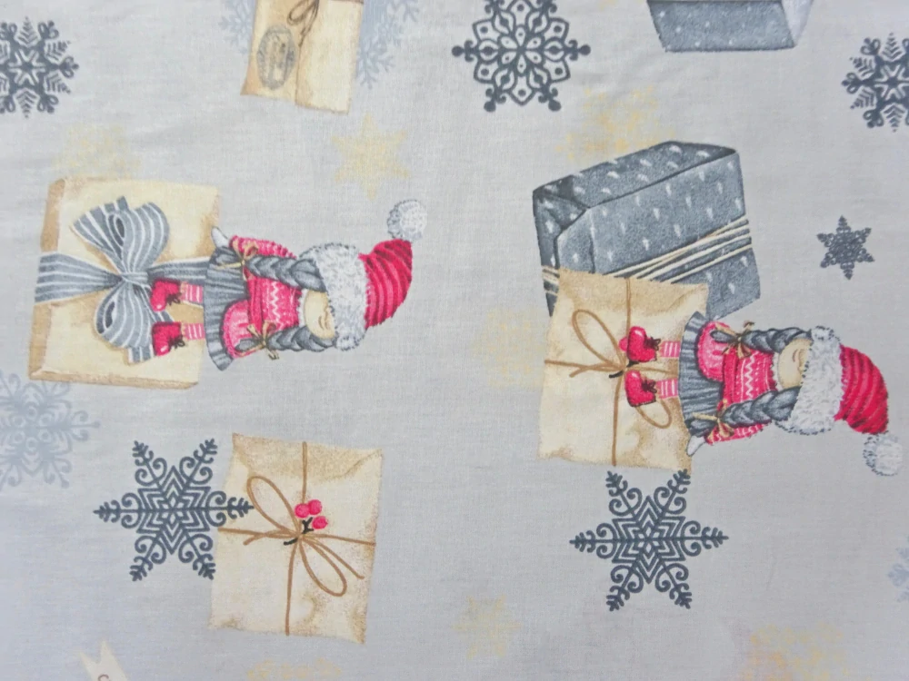 Bavlna sivá "dievčatko-škriatok" 