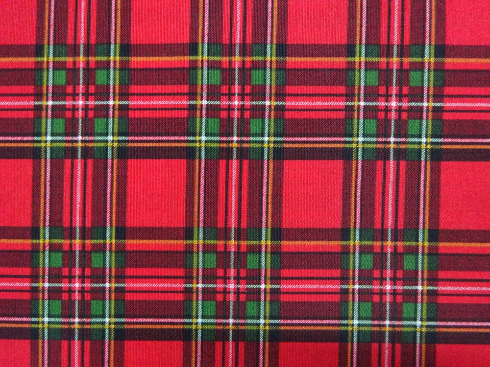 Poťahovka červená "farebné káro" 