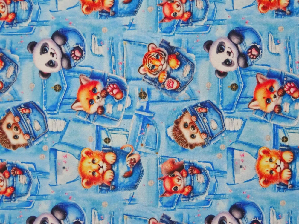 Softshell modrý "zvieratká v kapsičke" 