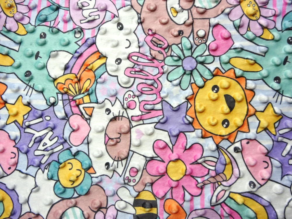 Minky "zvieratká, kvetinky, slniečko"