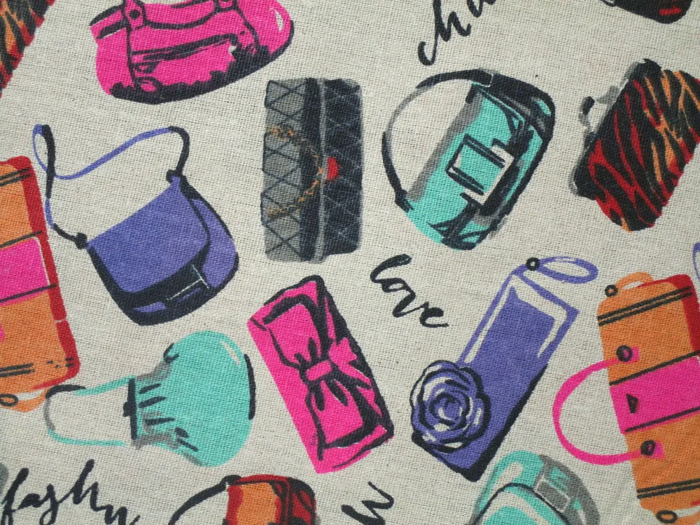 Poťahovka prírodná "farebné kabelky"