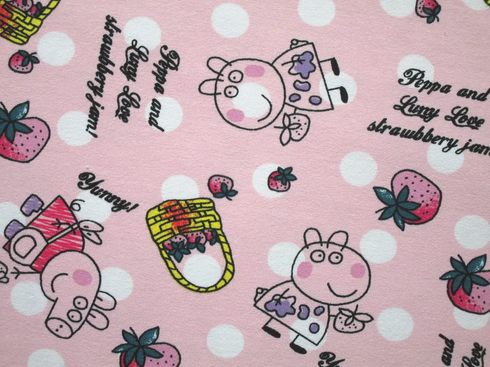 Teplákovina ružová "prasiatko, jahody"