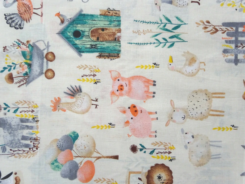 Bavlna svetložltá "farma" 