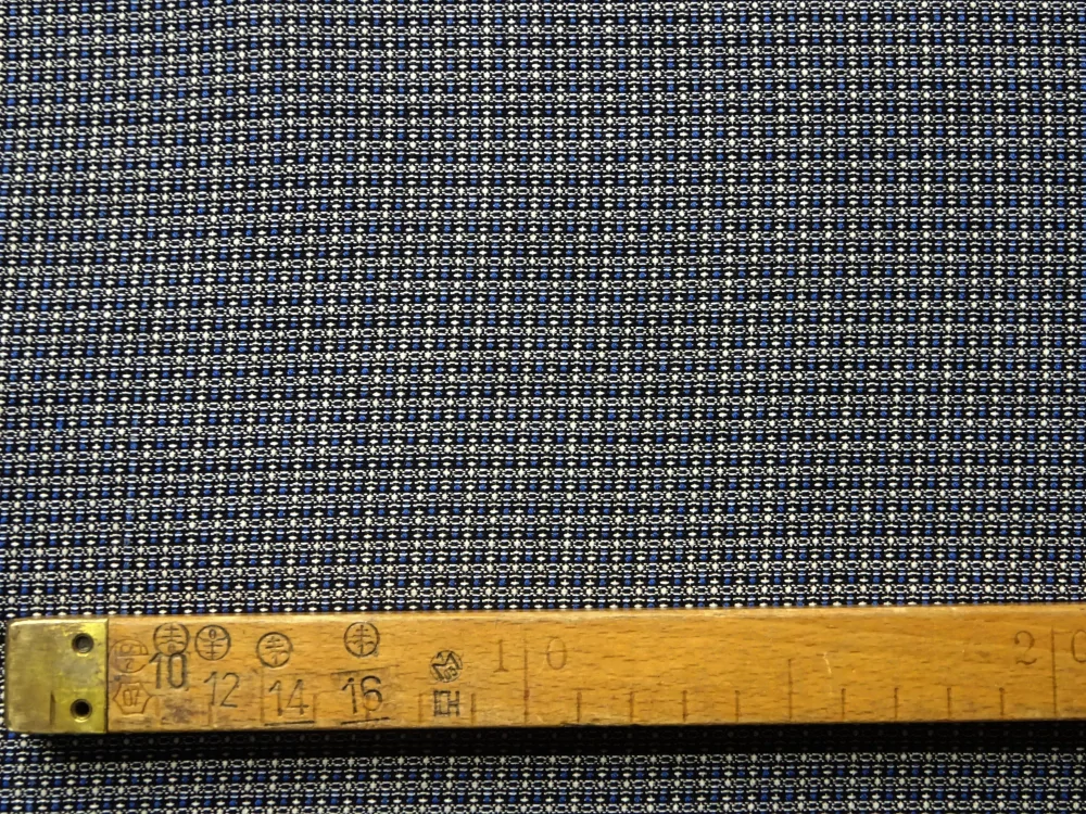 Kostýmovka čierna "bielo-modrý vzor" 