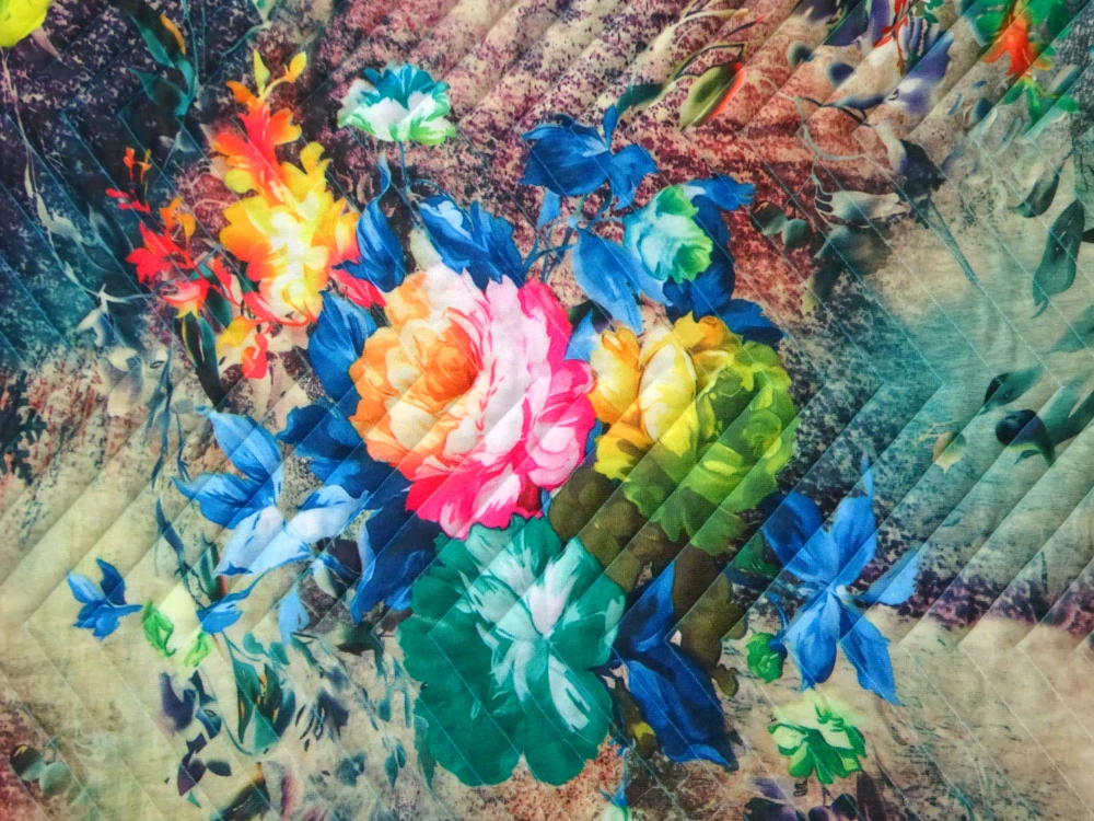 Úplet prešívaný farebný "lúka"