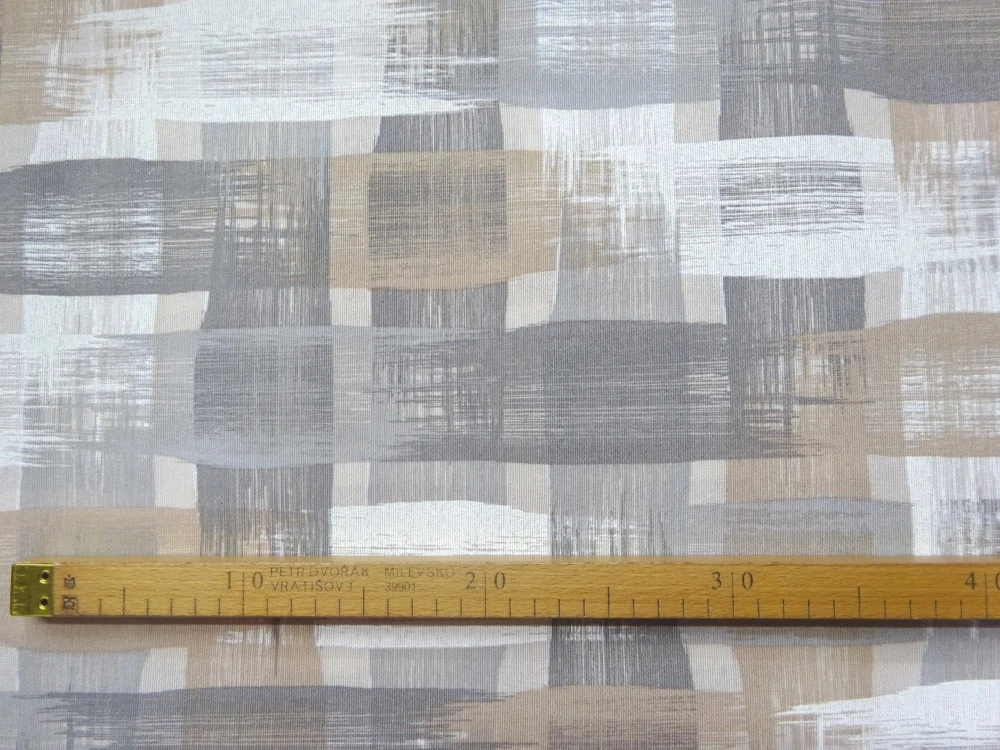 Poťahovka béžová "bielo-sivý vzor" 