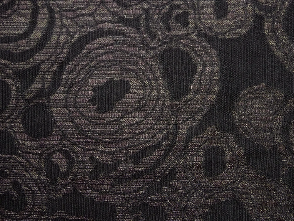 Žakard Valentino čierny "burgunda" 