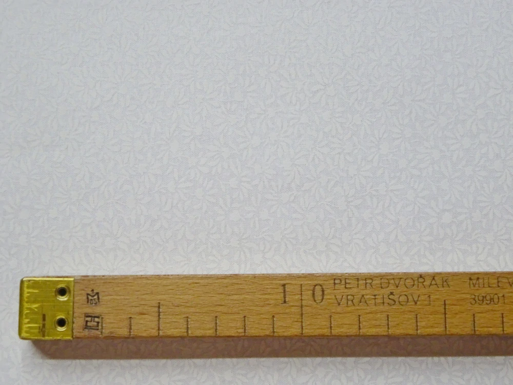 Bavlna biela "biele kvety"