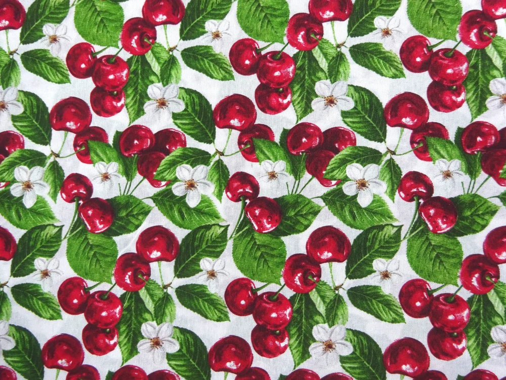 Poťahovka biela "čerešne" 