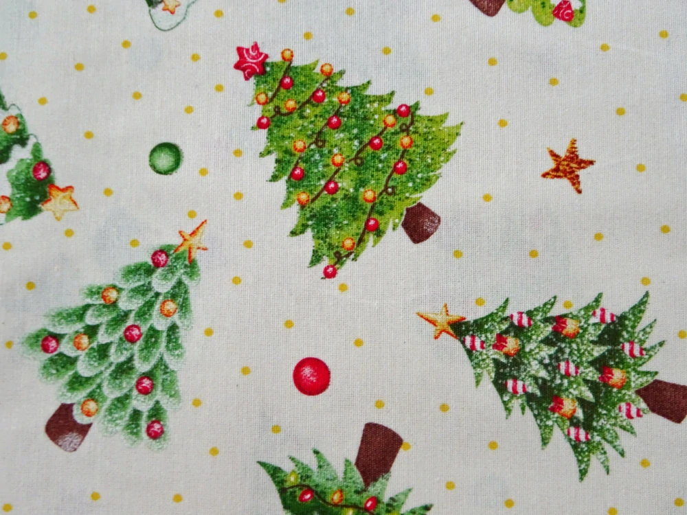 Poťahovka maslová "vianočné stromčeky"