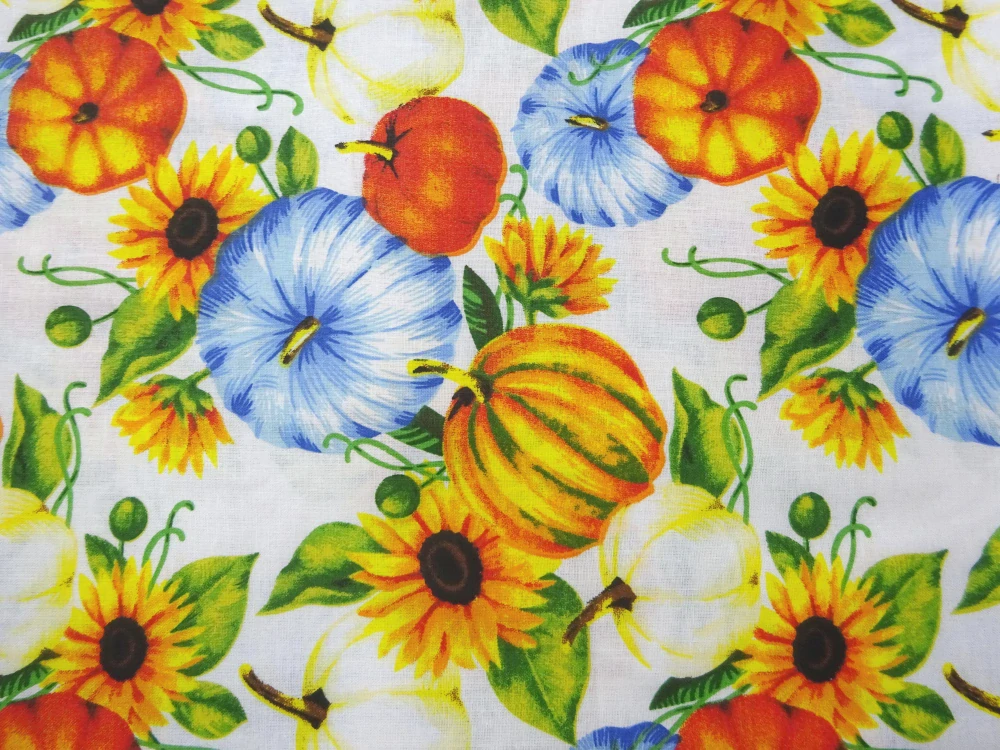 Bavlna biela "farebná dyňa" 