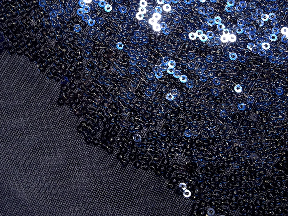 Tyl tmavomodrý "tmavomodré flitre" 