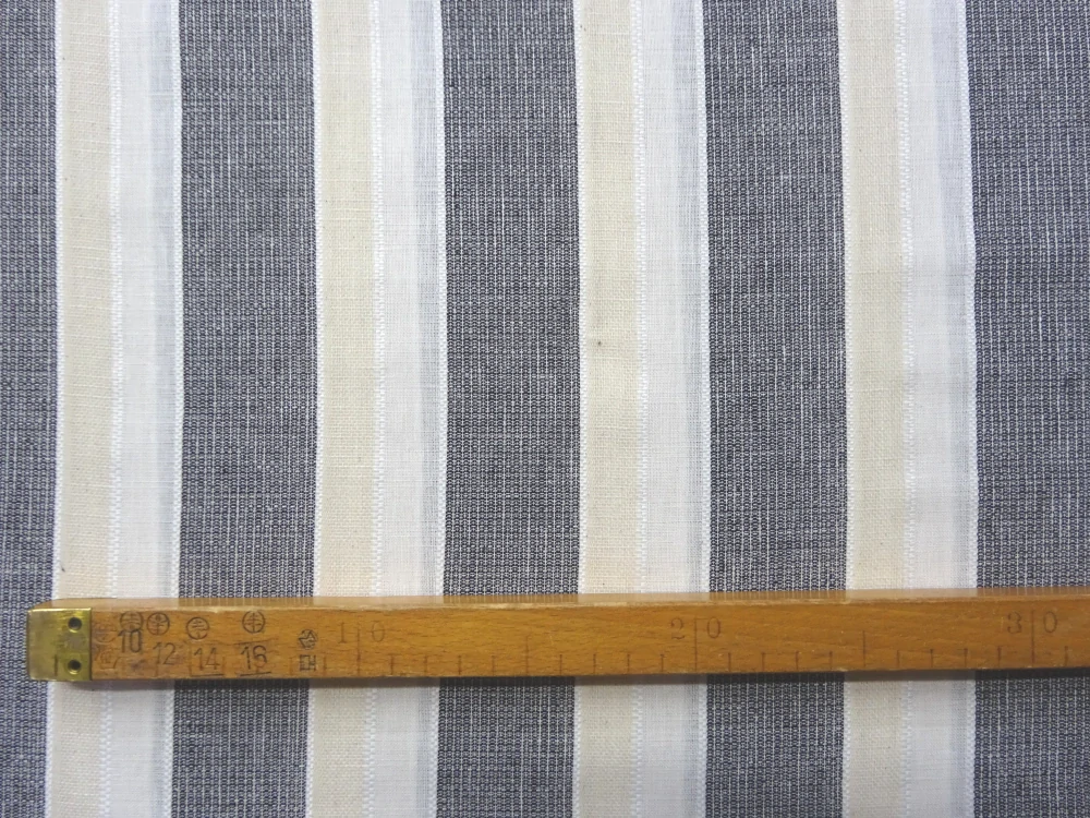 Šatovka s viskózou a ľanom prírodná "čierny pásik" 