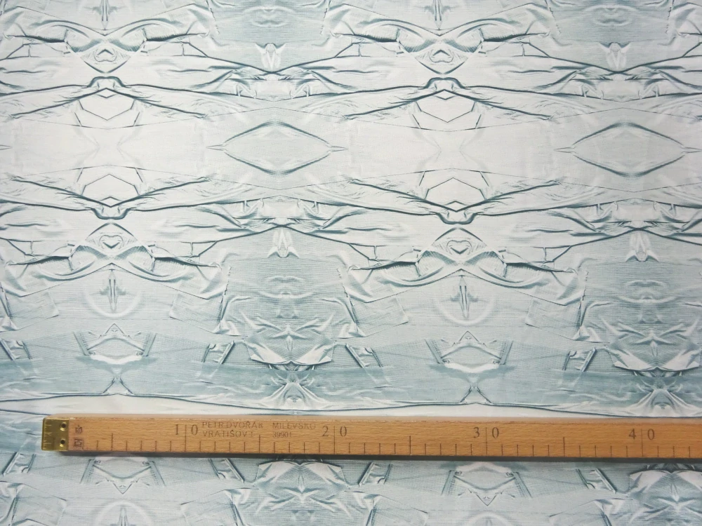 Hodváb sivo-zelenkavý "vzorovaný" 