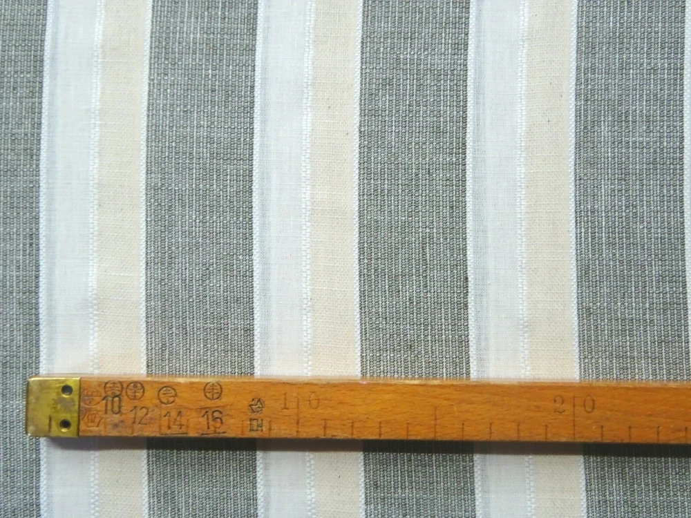 Šatovka s viskózou a ľanom prírodná "zelený pásik" 