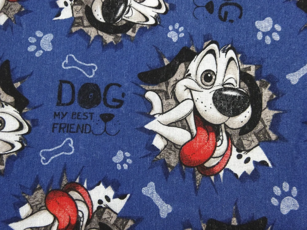 Poťahovka modrá "DOG. MY BEST FRIEND"