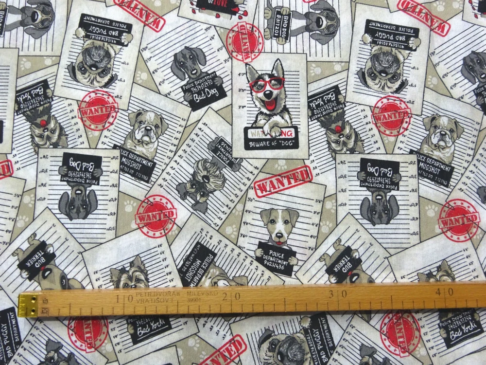 Poťahovka béžová "psík za mrežami" 