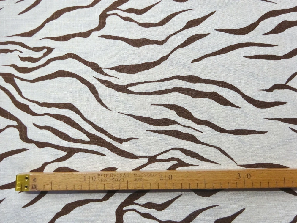 Ľan krémový "hnedá zebra" 