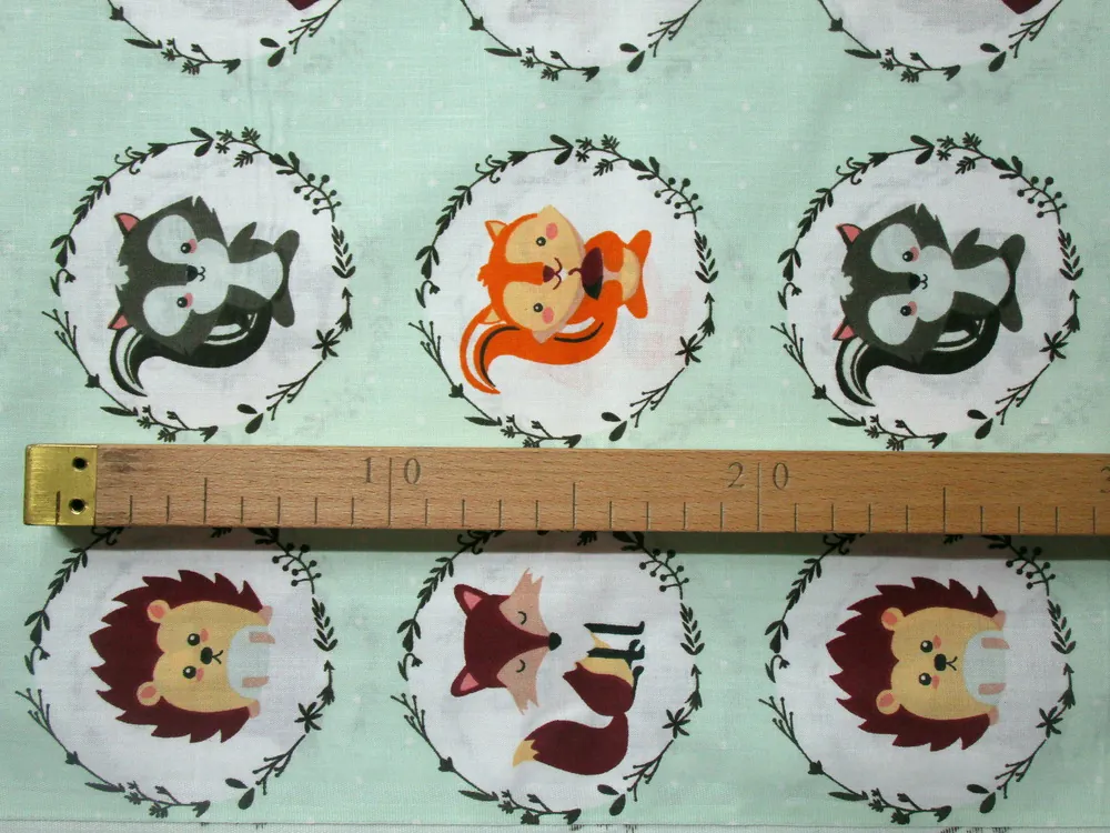 Bavlna zelenkavá "zvieratká" 