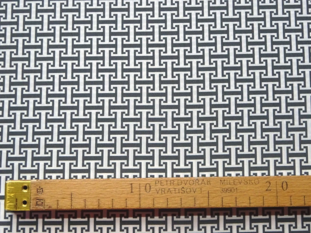 Šatovka ivory "sivý vzor" - Slovenská potlač