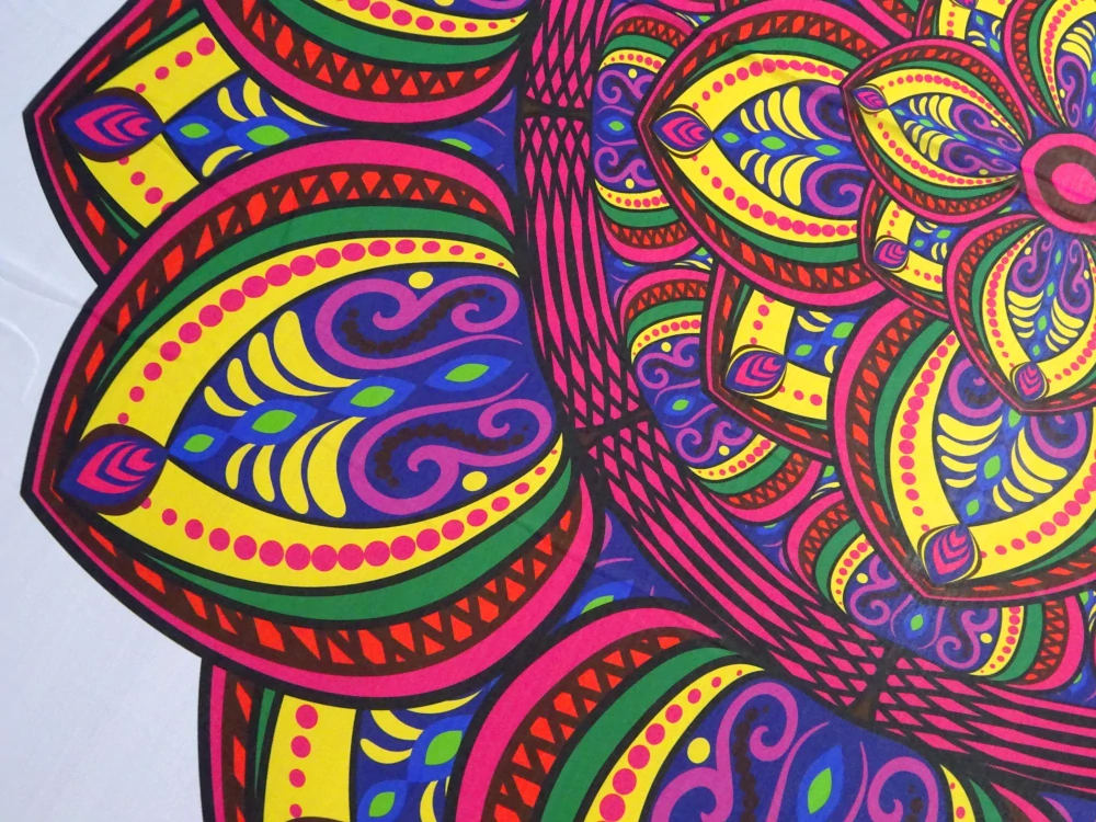 Šifón biely "mandala" - raport