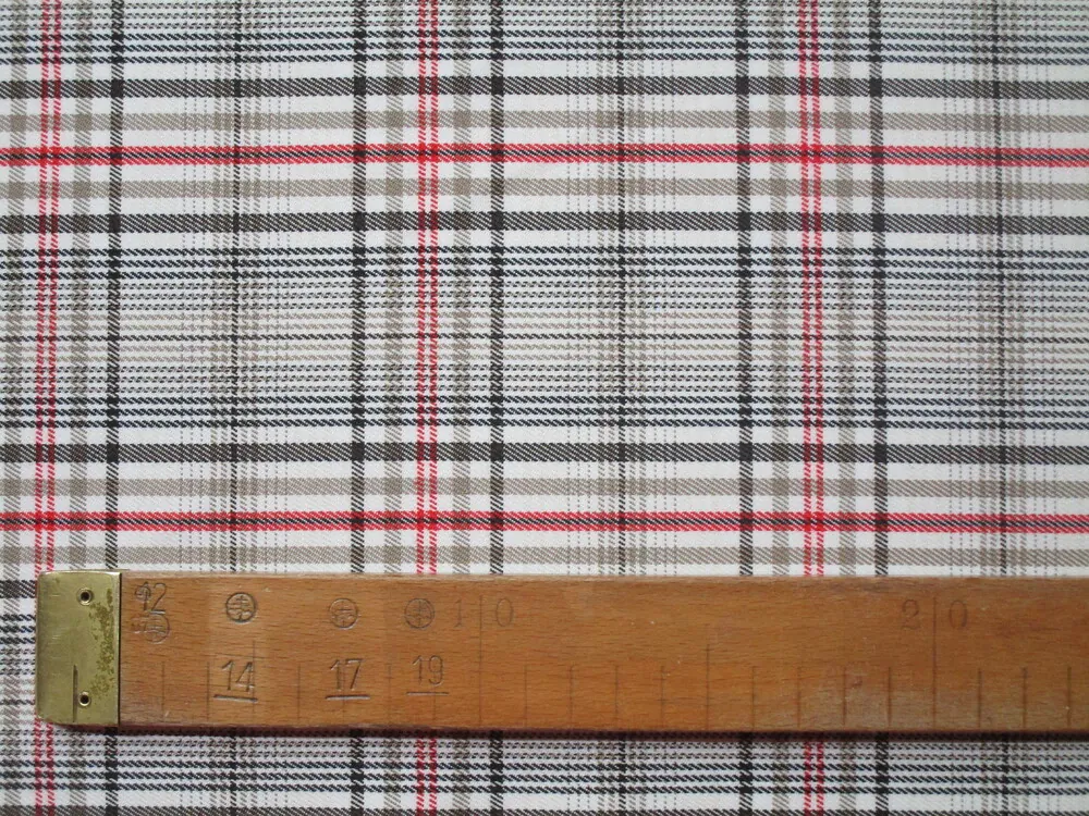 Kostýmovka maslová "červeno-hnedé káro"