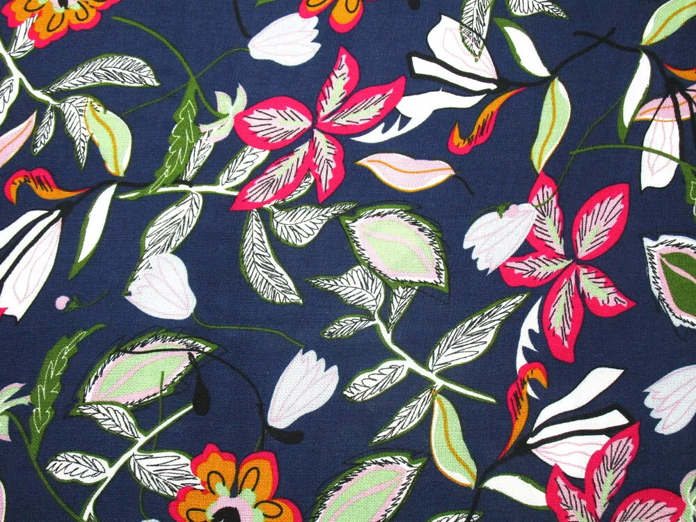 Šatovka tmavomodrá "kvety" - bordúra obojstranná