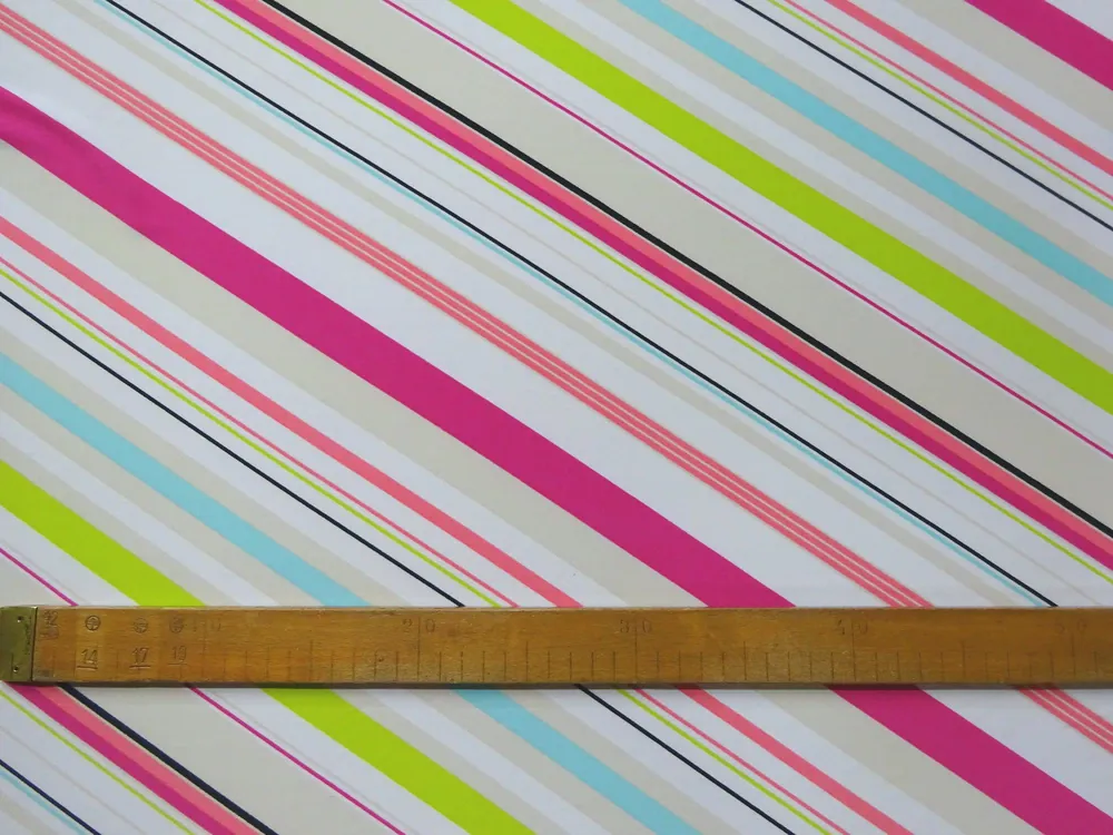 Úplet biely "farebné pásiky"